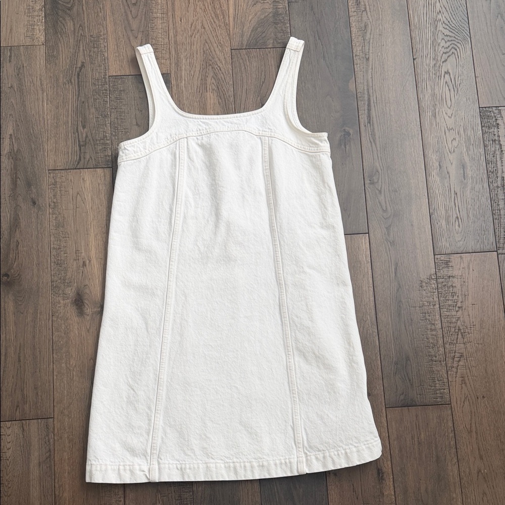 Madewell A-Line Sleeveless White Denim Mini Dress